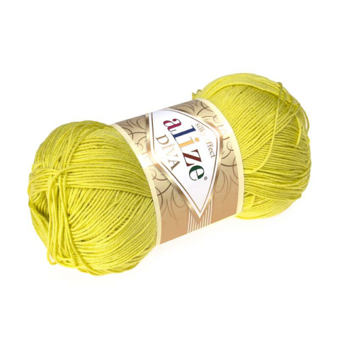 Włóczka Alize Diva - mikrofibra - 100g - limonkowy (109)