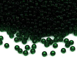 Koraliki szklane - PRECIOSA - rozmiar 10/0 -20g- ciemny zielony