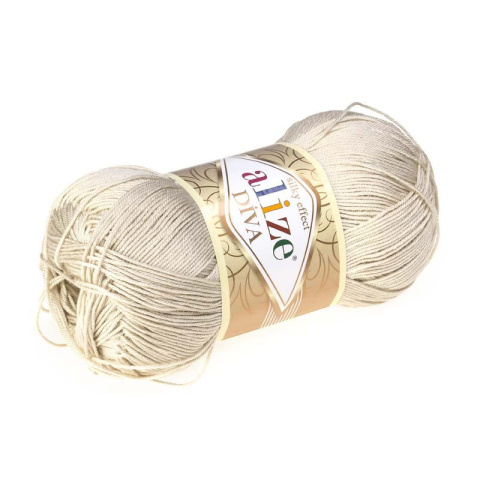 Włóczka Alize Diva - mikrofibra - 100g - jasny beżowy (383)