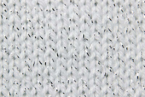 Włóczka Mimoza Metallic- 100g - biało-srebrny