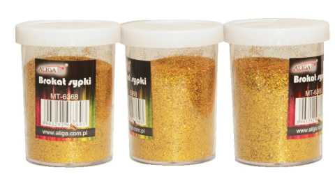 Brokat sypki - 100g - złoty