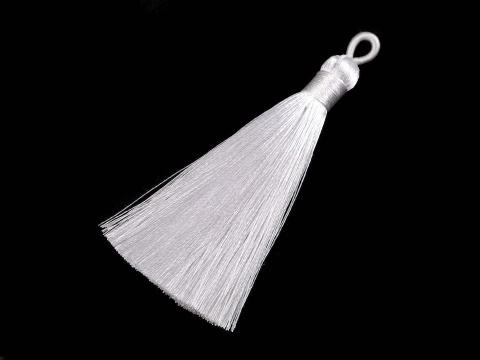 Chwosty, frędzle - 8cm - biały