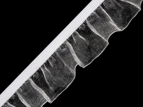 GUMA Z FALBANKĄ gumka /gumokoronka 25mm - biała