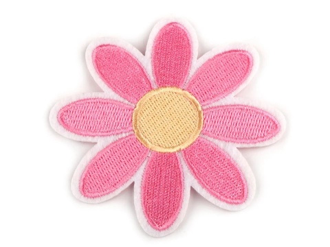 Naprasowanka łata wz.144 - kwiat różowy