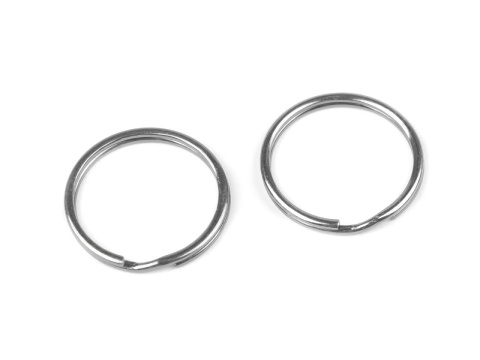 Ogniwka, kółka metalowe na klucze - Ø25 mm - srebrny