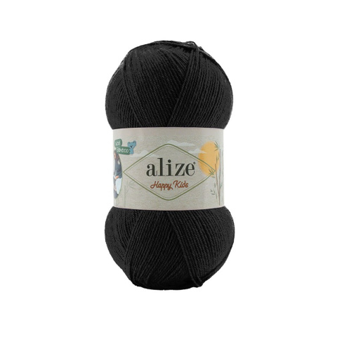 Włóczka Alize Happy Kids - 100g - czarny (60)