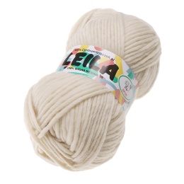 Włóczka Leila - 100% merino - ecru (1)