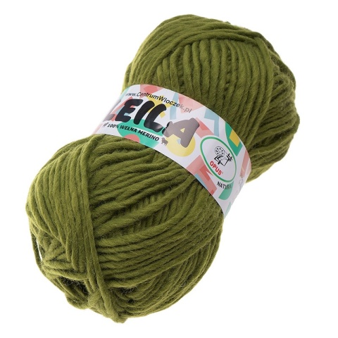 Włóczka Leila - 100% merino - khaki (138)