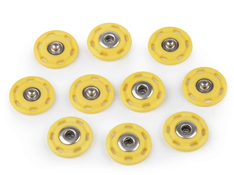 Zatrzaski plastikowe - Ø25mm - żółty