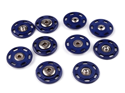 Zatrzaski plastikowe - Ø25mm - ciemny niebieski